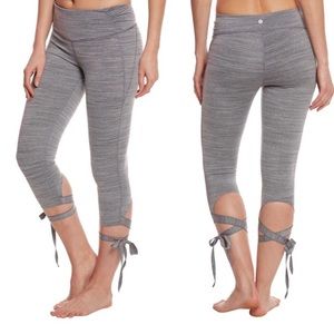 Manduka Flux Gray Yoga Leggings Size Small
